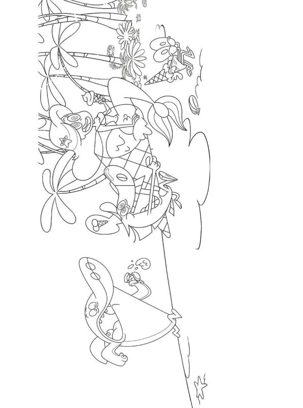 Kids-n-fun.com | Coloring page Zig and Sharko Zig Sharko 4